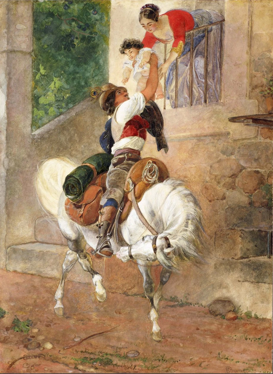 Ritorno a casa di un pastore romano, 1851 - 1852
